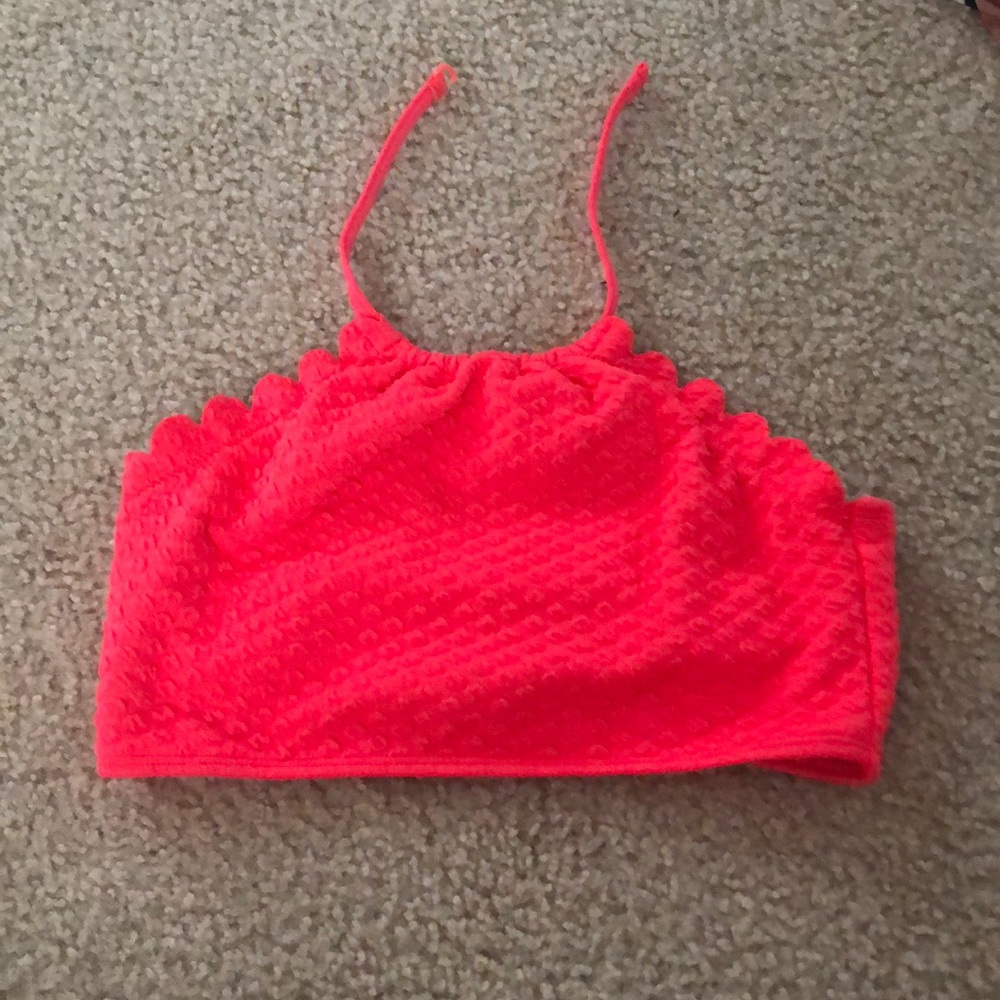 Kate spade neon pink halter bikini top